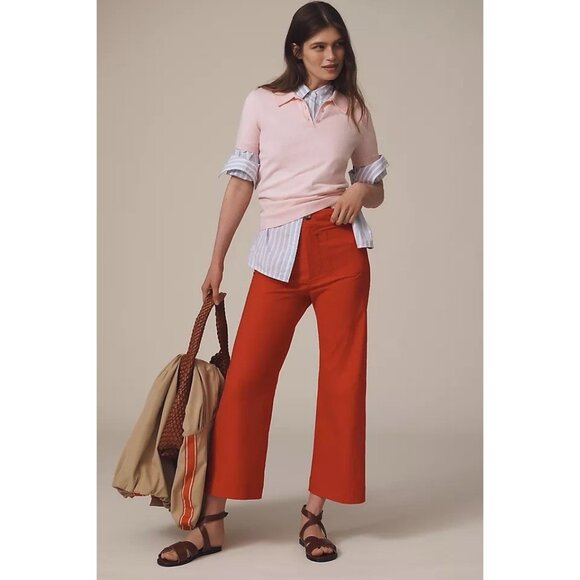 NWT Size 16W -The Colette Magic Fabric Crop Wide-Leg Pants by Maeve (NWT US$120) - Picture 1 of 16
